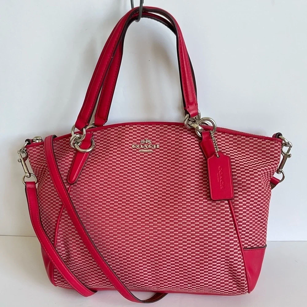 COACH Jacquard Kelsey Satchel Small Crossbody Bag F57244